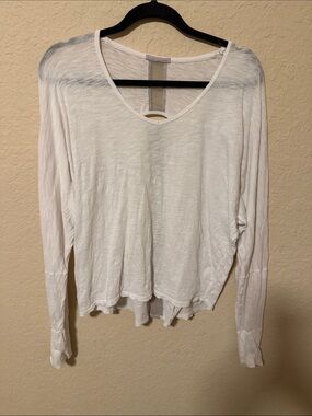 SKIN Lightweight White Long-Sleeve Women's Top